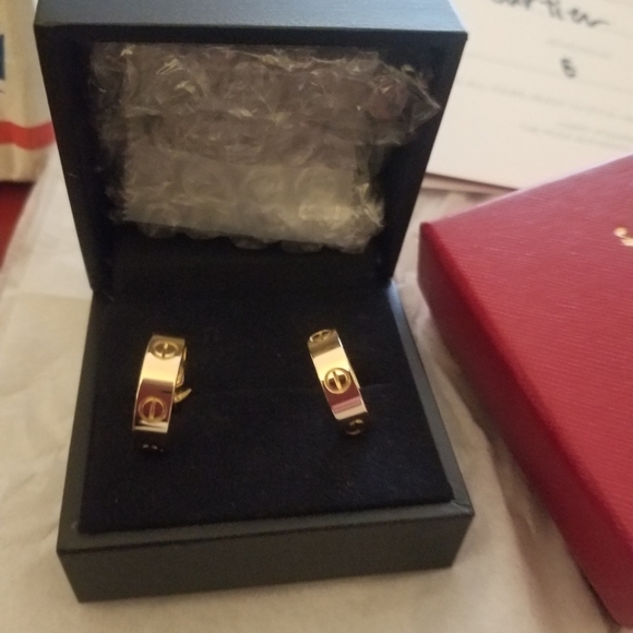 CARTIER 18K gold love earrings - Picture 13 of 16
